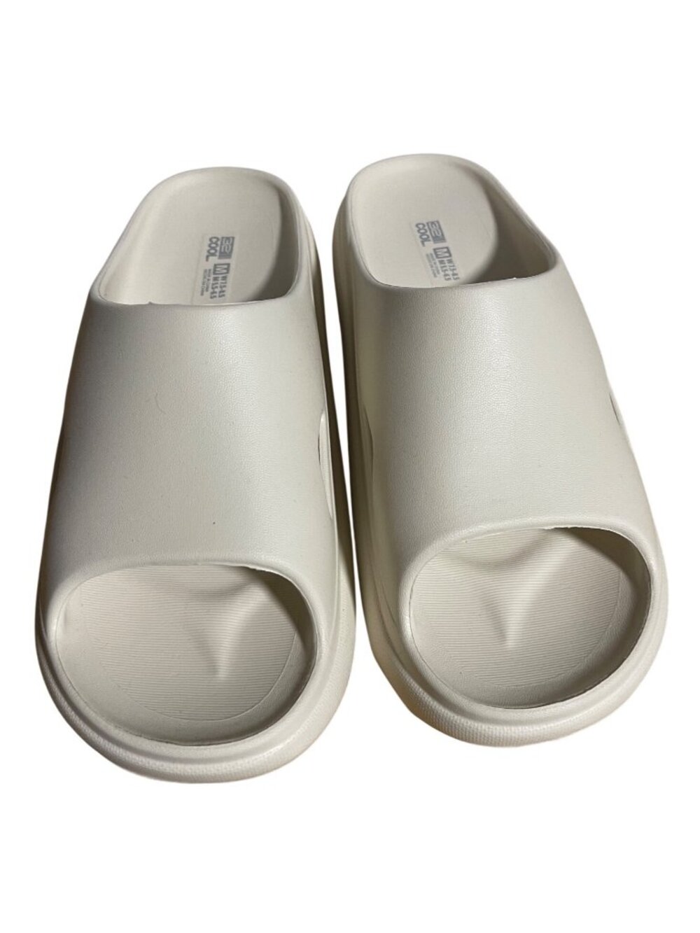 32 Degrees Cool Unisex Cushion Slides EVA Cream Size M (W7.5-8.5/M5.5-6.5)